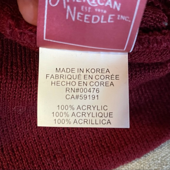 American Needle Dark Red Knit Beanie - Picture 3 of 4